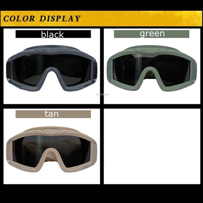 

3 Lens Military Tactical Glasses Army Airsoft Shooting Protective Goggles Outdoor Hunting Hiking Cycling Sport Windproof Goggles