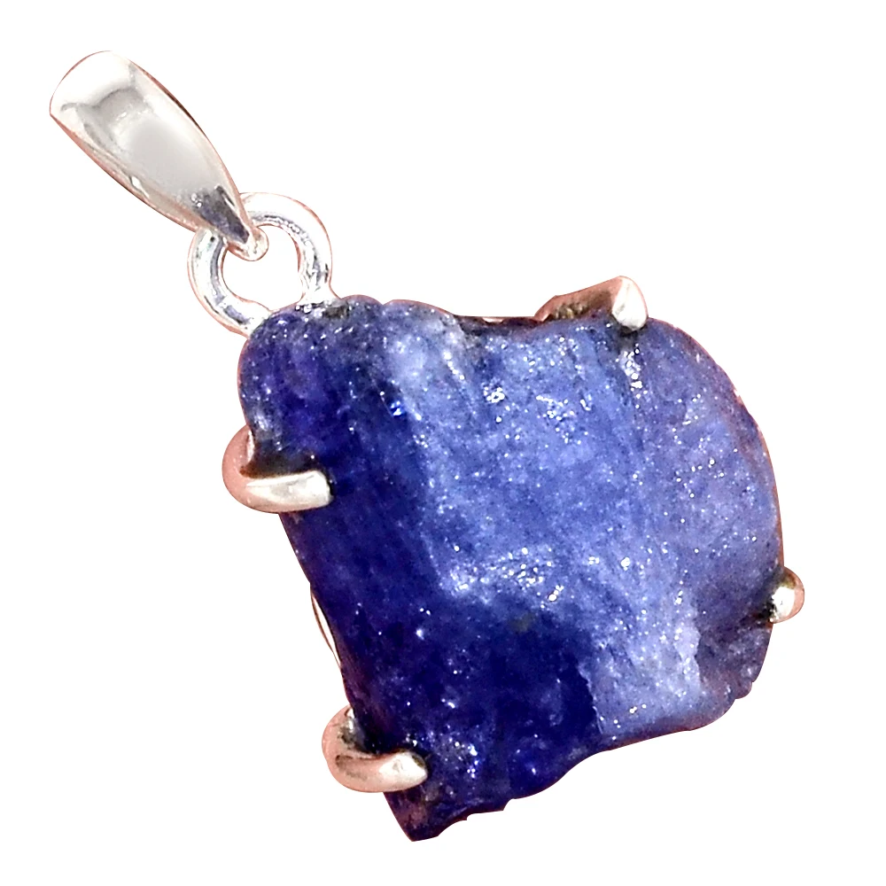 Натуральный Танзанит кулон из стерлингового серебра 925 пробы Женские Ювелирные