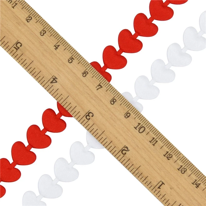 

5m/roll 15mm Embossed Love Ribbon For Wedding Decorations Valentine's Day Lover Gifts Bouquet Packing Heart Red Lace Ribbons