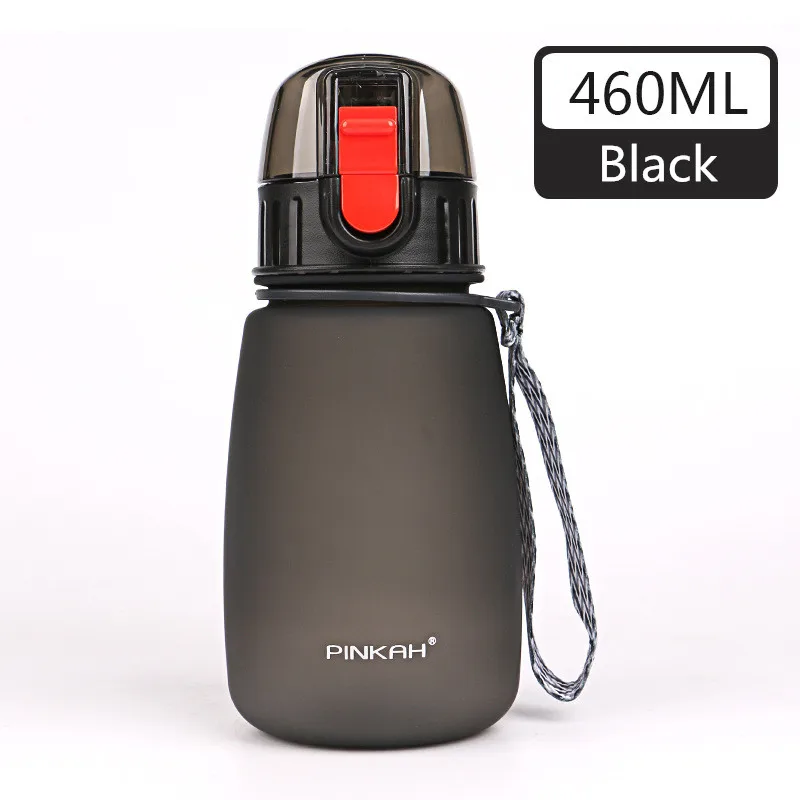 Black 390/460 мл в мультипликационном стиле с человеком-пауком Капитан Америка Для детей Бутылочки для молока с трубочкой чашки воды - Цвет: Black