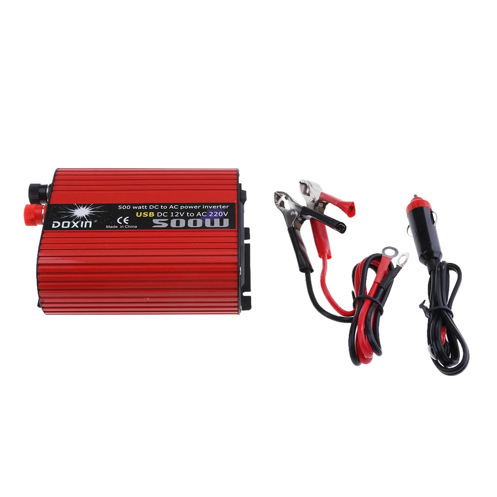 

Lovoski Car 500W Pure Sine Wave Power Inverter DC 12V TO AC 220V Converter