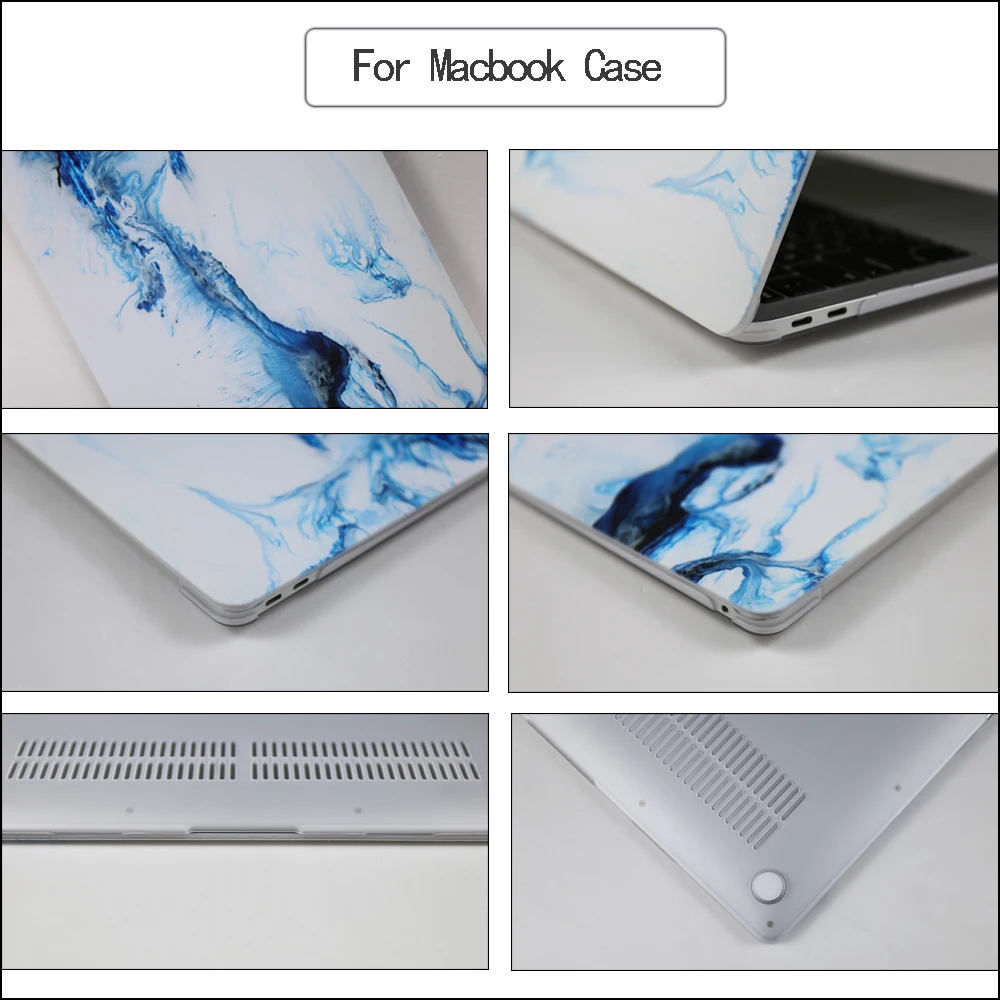 Мраморный Жесткий Чехол для ноутбука Macbook Touch ID Air 13 Pro retina 12 13 15 сенсорный экран для Macbook Air 13+ чехол для клавиатуры