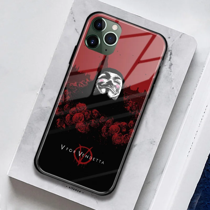 Пленка V для Вендетта плакат мягкое Силиконовое закаленное стекло iPhone SE 6s 7 8 Plus X XR