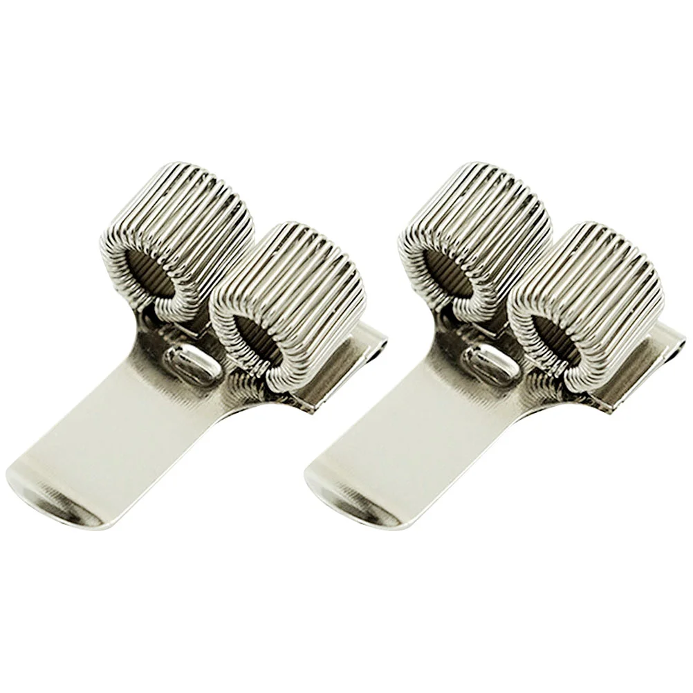 

2pcs Portable Pencil Holder Metal Pen Holder Pocket Clip Double Pen Holder