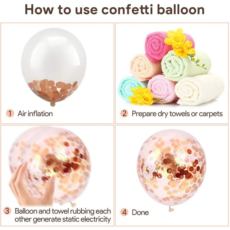 

130Pcs Rose Gold Balloons Garland Arch Kit Wedding Birthday Baby Shower Decoration Anniversary Party Backdrop DIY