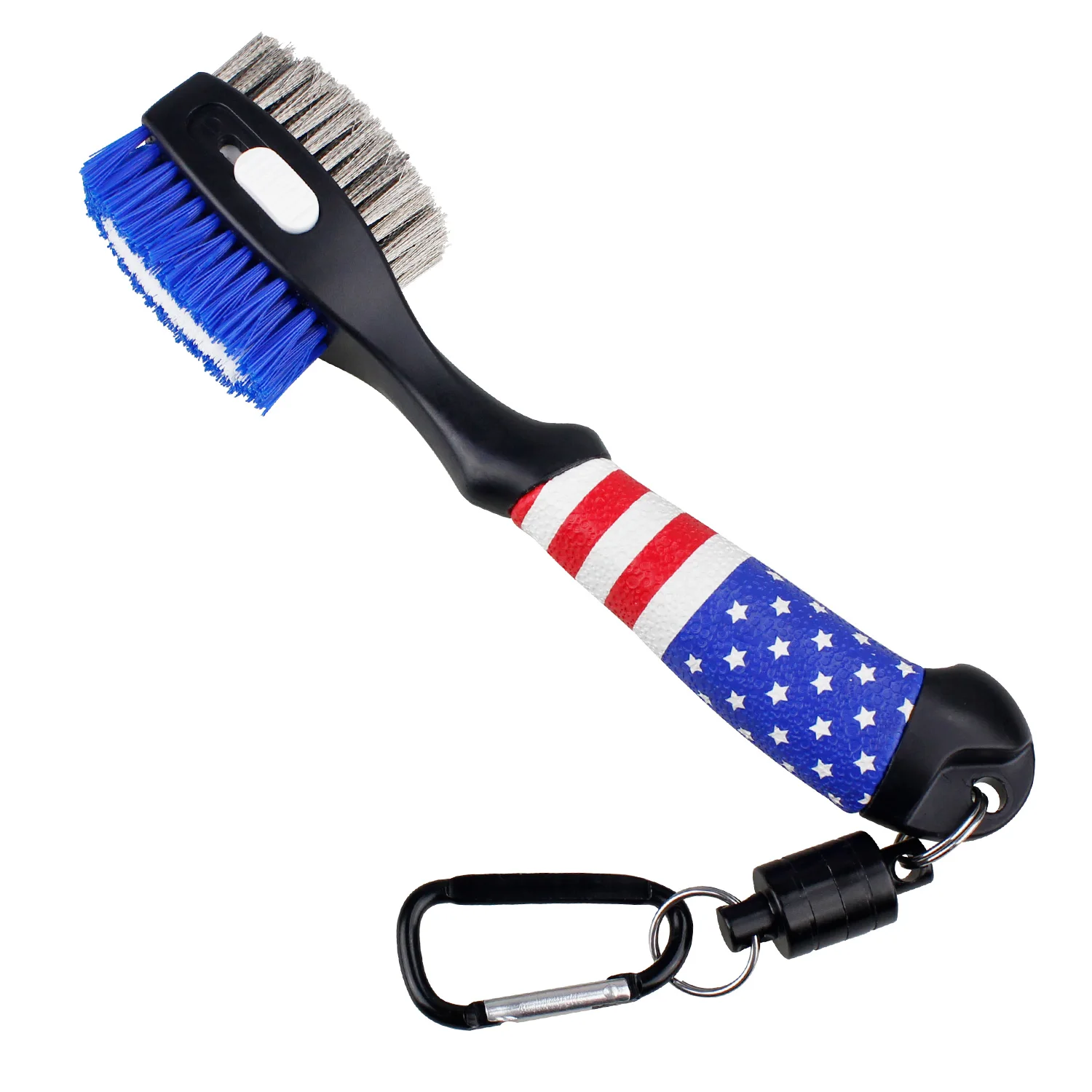 

CRESTGOLF Golf Brush Double Sides Wire Bristles& Nylon Bristles with Hook Cleaning Golf Accessories