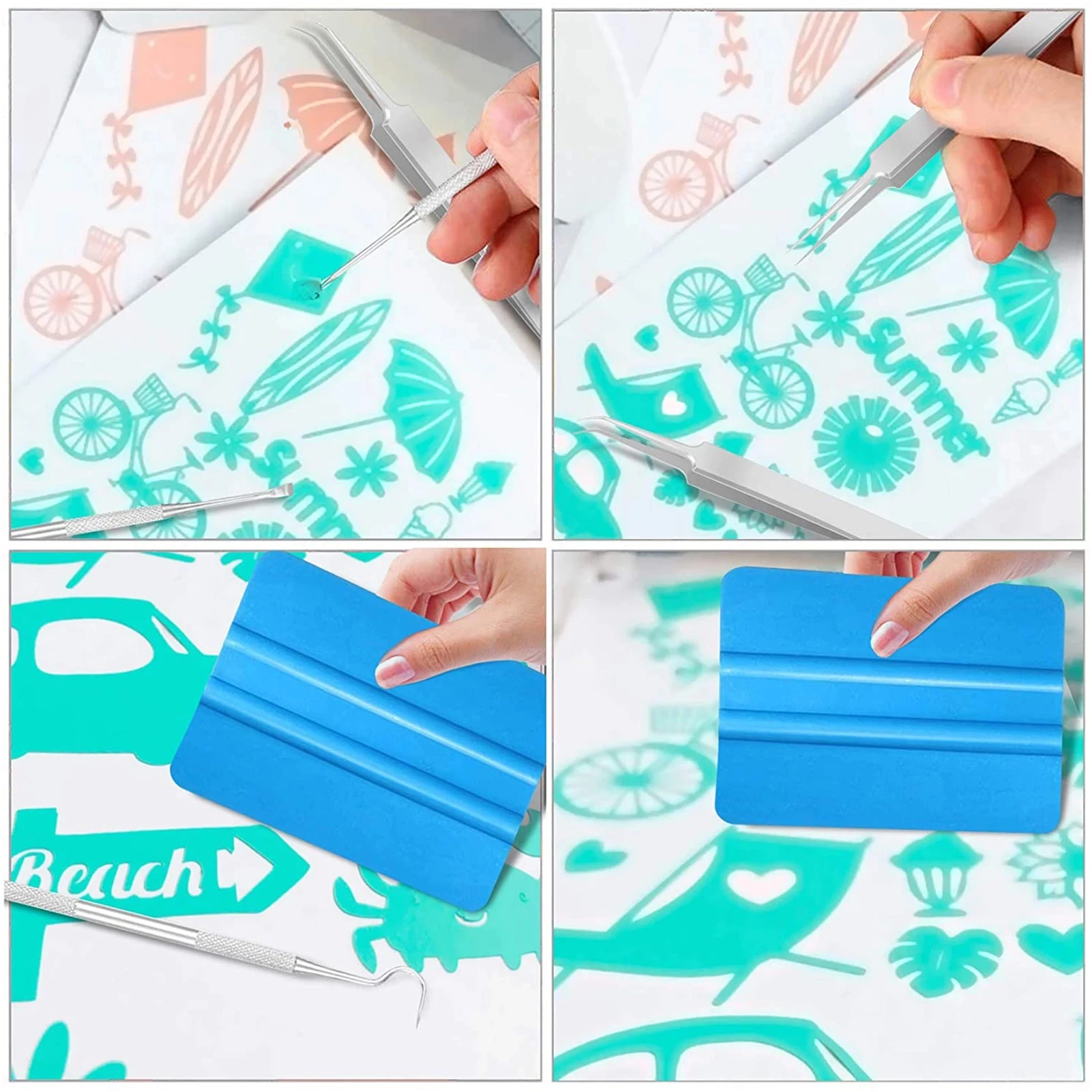 

17 Pieces/set Craft Vinyl Weeding Tools Set Basic Vinyl Tool Silhouettes Cameos Lettering Diy Accessories Handmade Tool