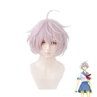Парик для косплея Токийский, термостойкие синтетические волосы для мужчин и женщин, Короткие искусственные волосы для мужчин и женщин, Revengers Senju Kawaragi фиолетового и розового цвета