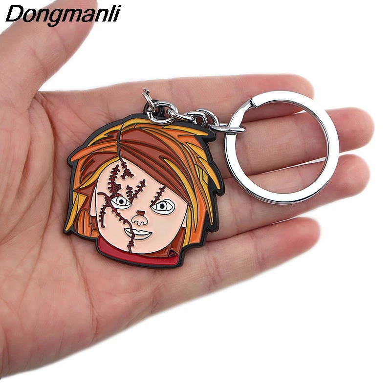 P3999 Dongmanli 1 шт. Чаки лицо Стивен Кингс это Пенни Wise Джейсон Хоккей ужас брелок-Шарм брелки для ключей держатель