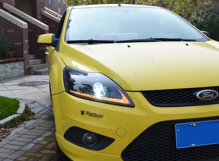 2 шт. автомобильный стиль светодиодный фары для Ford Focus 2009-2013 для фокусировки Головной фонарь светодиодный DRL Объектив двойной луч H7 HID Xenon bi xenon объектив