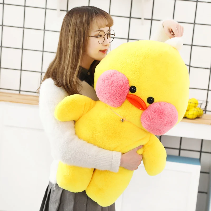 

Cute LaLafanfan Cafe Duck Plush Toys Big Size Soft Stuffed Dolls Kawaii Duck Toy Party Decoration Gifts for Girls Birthday Chris