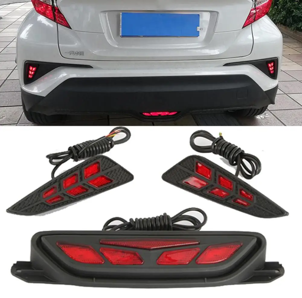 LED Rear Bumper Brake Light DRL Driving Fog Tail Sets For Toyota C-HR 2016 2017 2018 2019 | Автомобили и мотоциклы