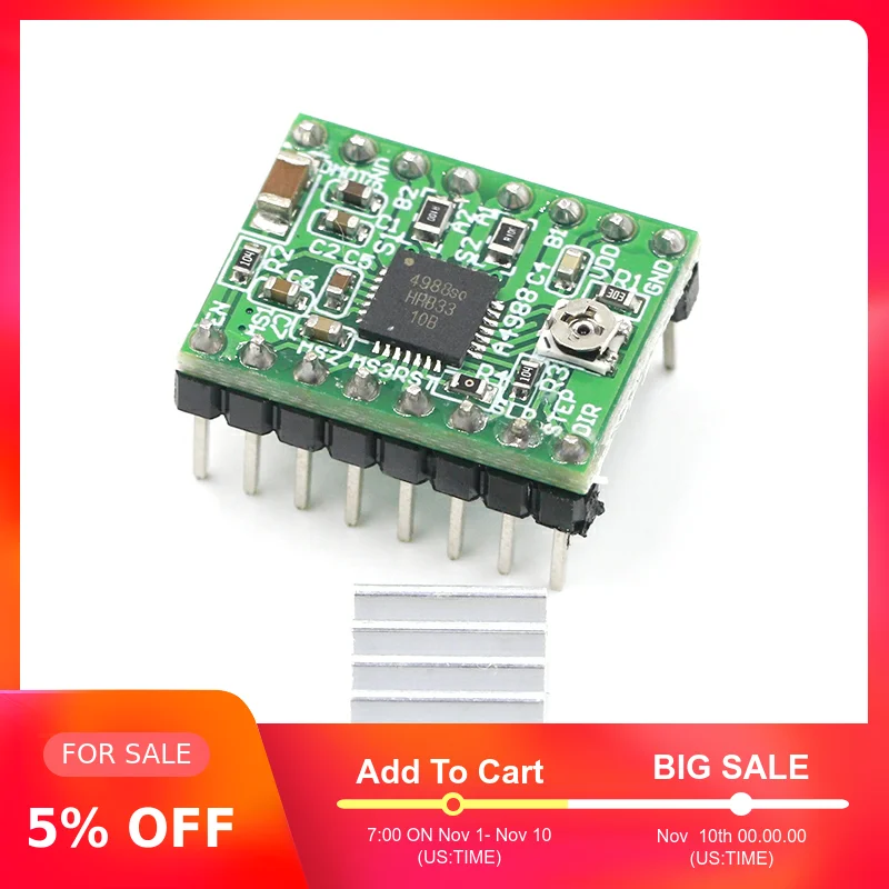 CNC 3d принтер части аксессуар Reprap pololu A4988 шаговый двигатель драйвер модуль с