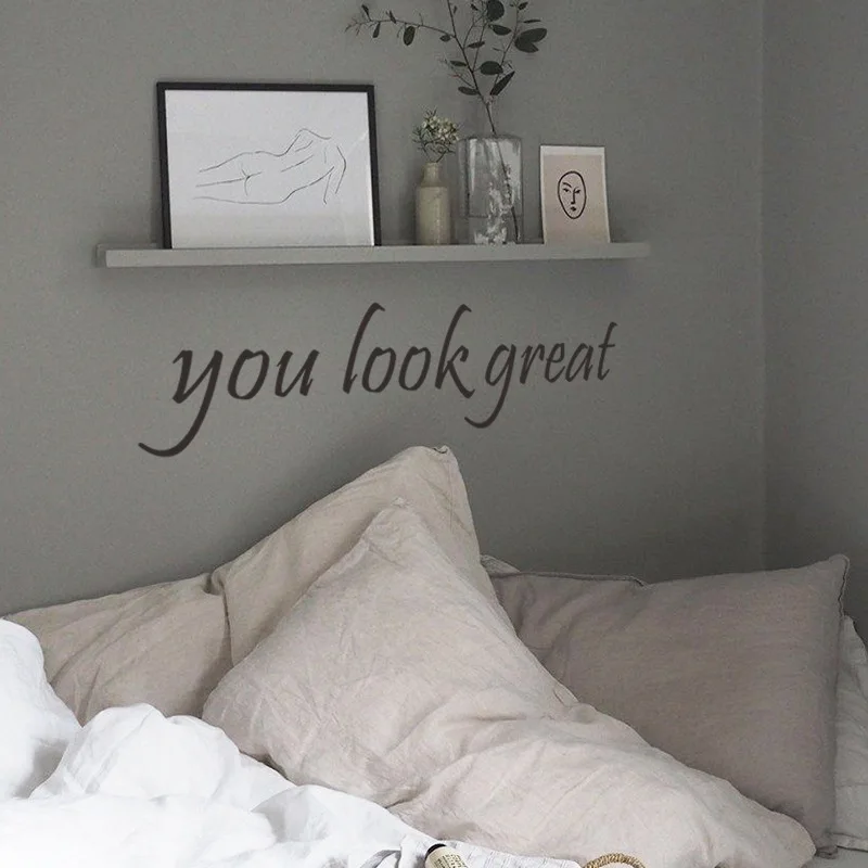 

You Look Great Inspirational Wall Quote Sticker Vinyl Living Room Decal Home Decor