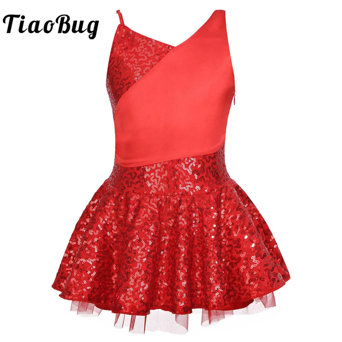 

Kids Girls Ballet Dress Sequins Latin Dance Jazz Suit Figure Skating Gymnastics Leotard Ballerina Teens Shiny Dance Costumes