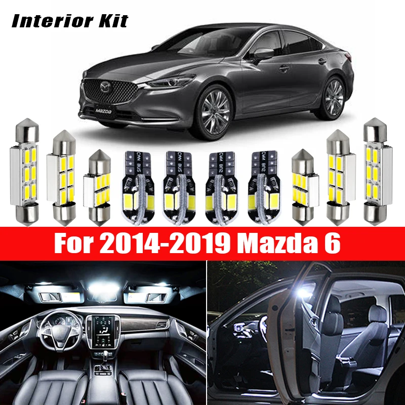 Комплект светодиодного освещения для салона Mazda 6 2014 2019 13 шт.|Сигнальная лампа| |