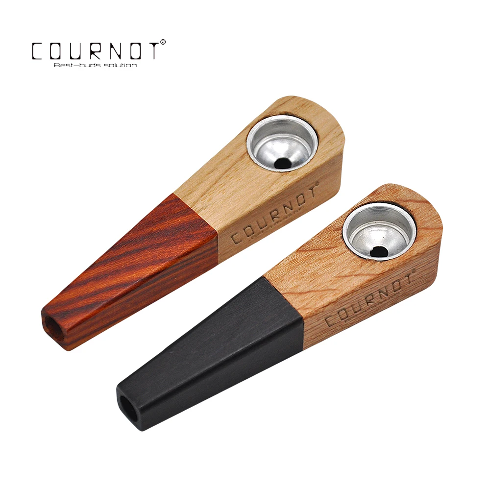

1 Pc Newly Arrived Creative Smoking Pipe Wooden Pipe Portable Tobacco Pipes with Metal Screen Filter Gifts.Color Random