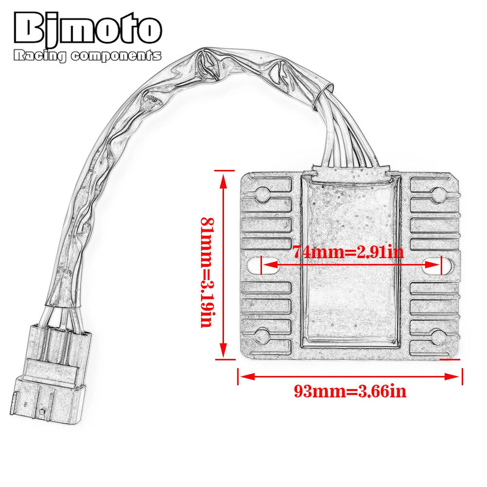 

Motorcycle regulator rectifier For Yamaha 6D8-81960-10 F100D ETL F90 TJR F90B ETX F80C EDL F80B ETL Motorcycle Accessories