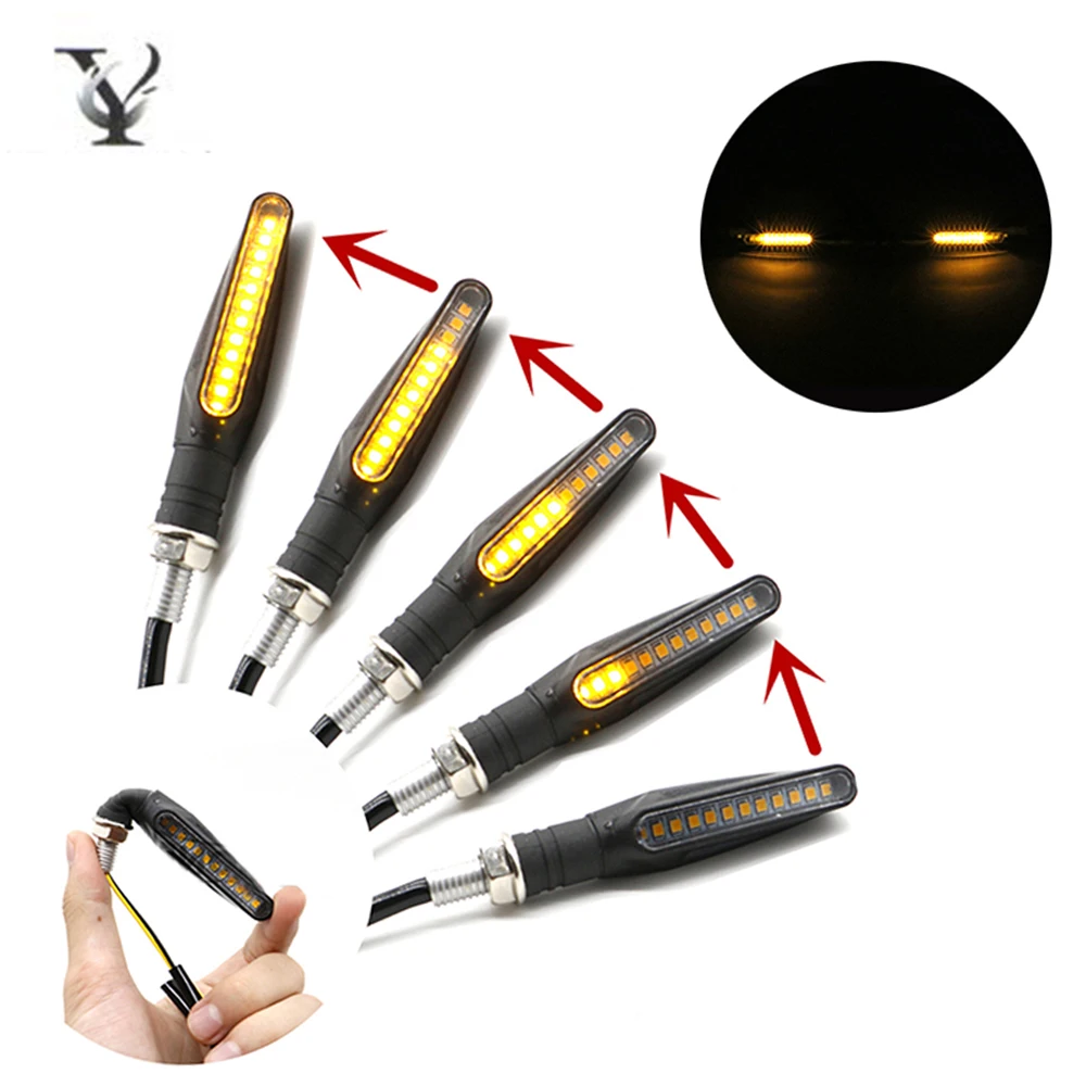 2 шт. светодиодный светильник поворотников для мотоцикла 12 лампочек В