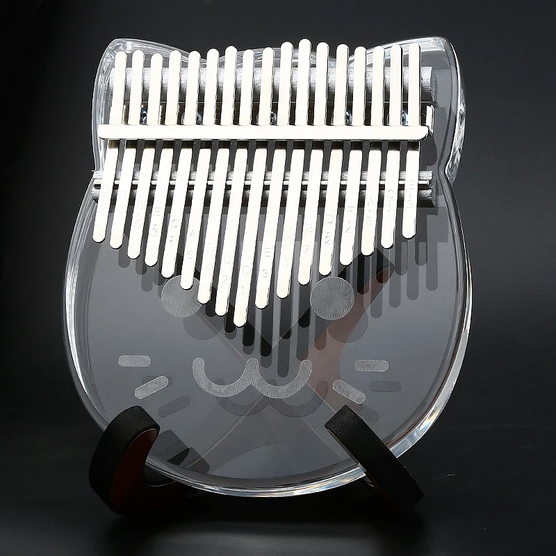 17 клавиш Kalimba большой палец пианино прозрачная акриловая клавиатура инструмент с