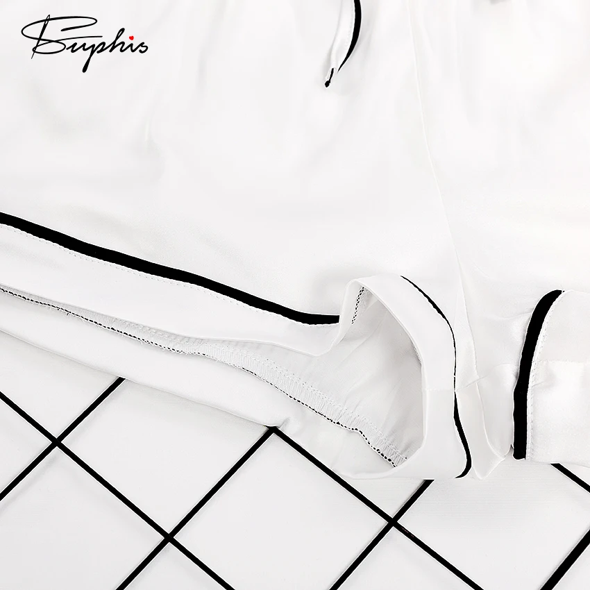 Suphis топ на бретельках белая Пижама женская одежда для сна шорты комплект