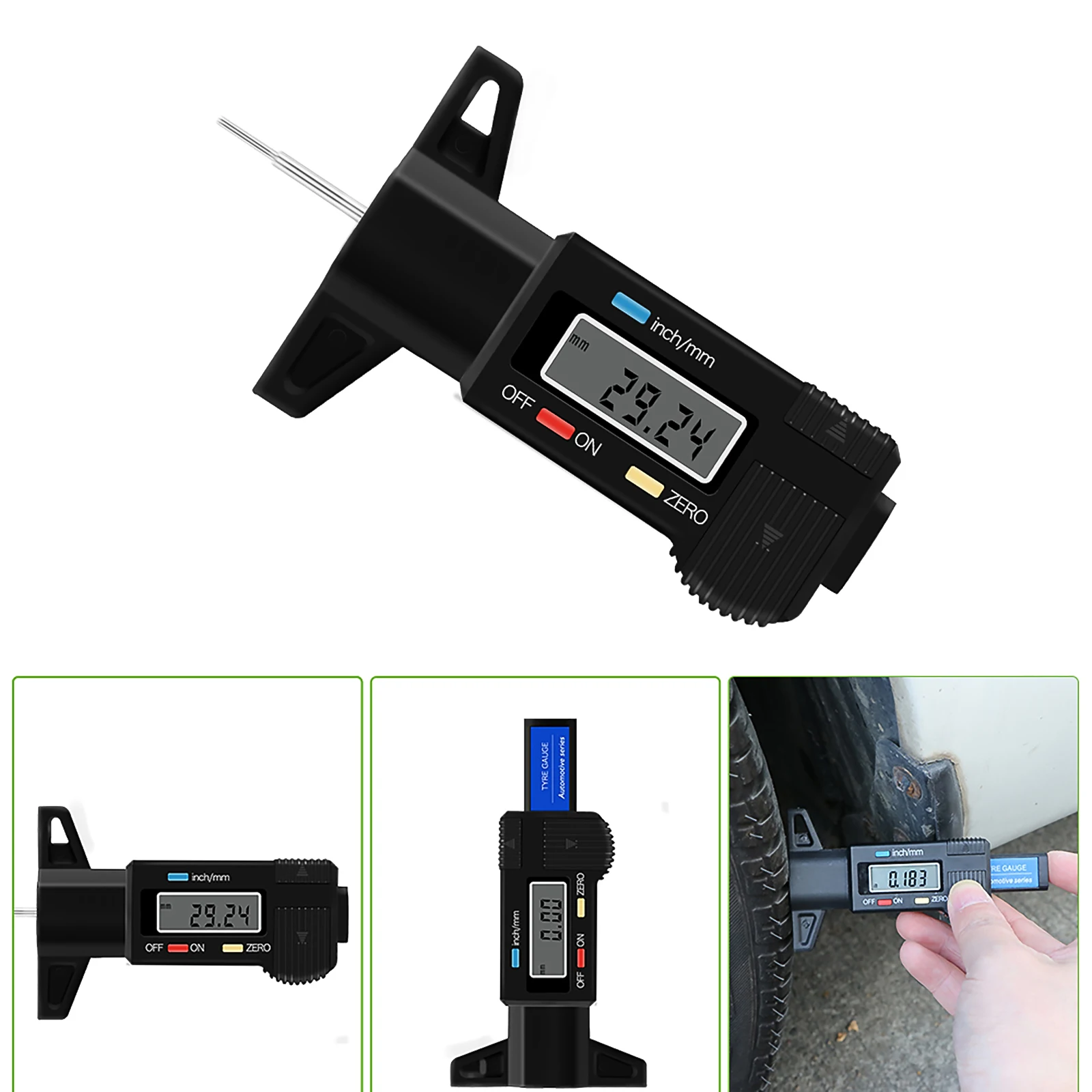 Цифровой глубинный Калибр со светодиодный светильник кой инструмент для