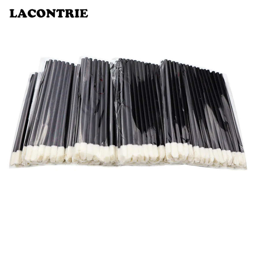 

50 Pcs Disposable Lip Brush Cotton Swab Eyeshadow Nail Art Brushes No Lint Portable Gloss Wands Applicator Lipstick Brush Tools