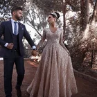 Свадебные платья, скромное свадебное платье с длинным рукавом, а-силуэт, индивидуальный пошив, специальные длинные платья для невесты