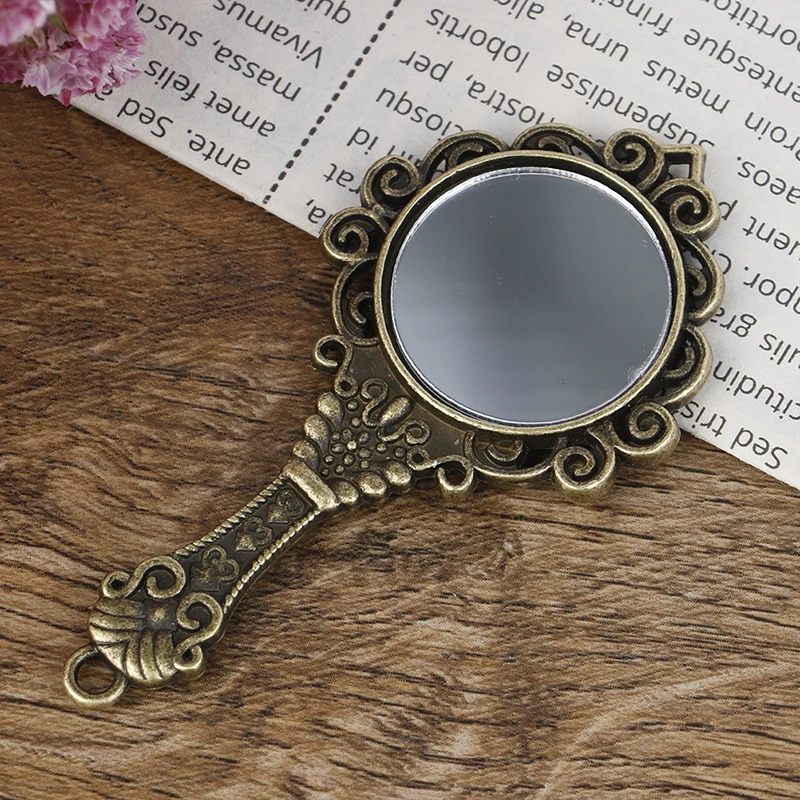 

1 шт., винтажная зеркальная мебель для кукольного домика в металлической рамке, миниатюрная мебель для ванной комнаты для куклы 1:6