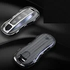 Карбоновый ТПУ чехол для ключей с полной защитой чехол для ключей для Porsche Panamera 2017-2020 Cayenne 2018-2020