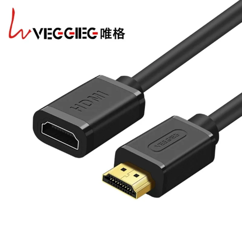 Черный Veggieg Удлинительный кабель, HDMI HDMI2.0 мужского и женского пола Пол смены 1,5 м до 5 м - Цвет: Черный