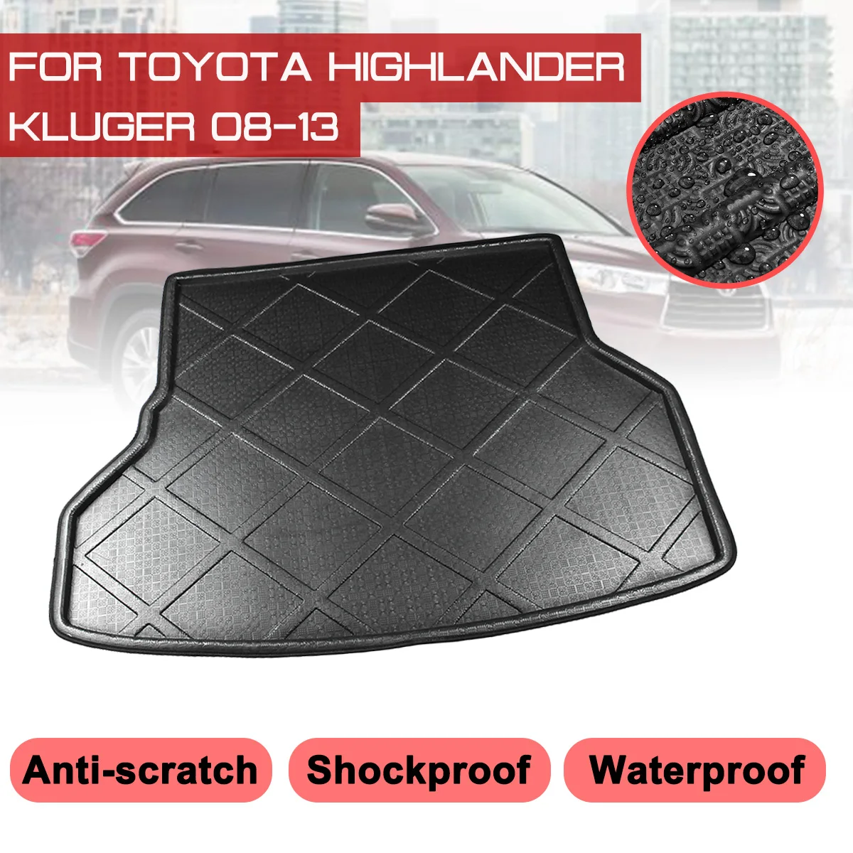 Автомобильный коврик ковер для Toyota Highlander Kluger 2008 2009 2010 2011 2012 2013 задний багажник