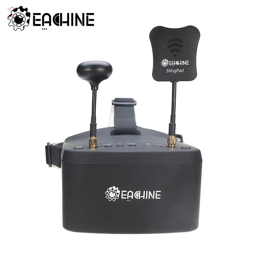 Eachine-Gafas FPV de Diversidad, con Bater&iacute;a para Modelo RC, EV800D, 5,8 G, 40 Canales, 5 Pulgadas, 800 x 480, Auriculares de V&iacute;deo HD DVR-0