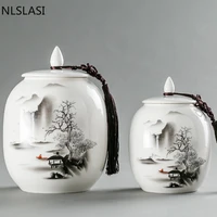 chinese ceramics tea jar tieguanyin containers travel tea bag storage box portable tea caddy spice organizer storage tank