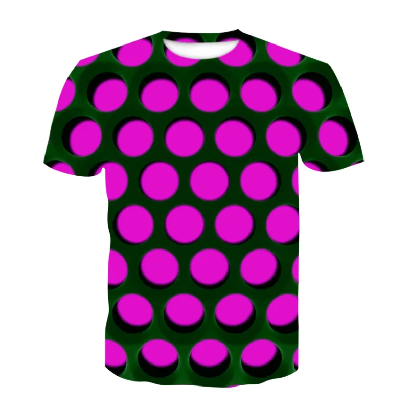 

Abstract colorful hole T-shirt summer men's T-shirt men's casual tops 3DT-Shirts fashion O-neck shirt plus size streetwear