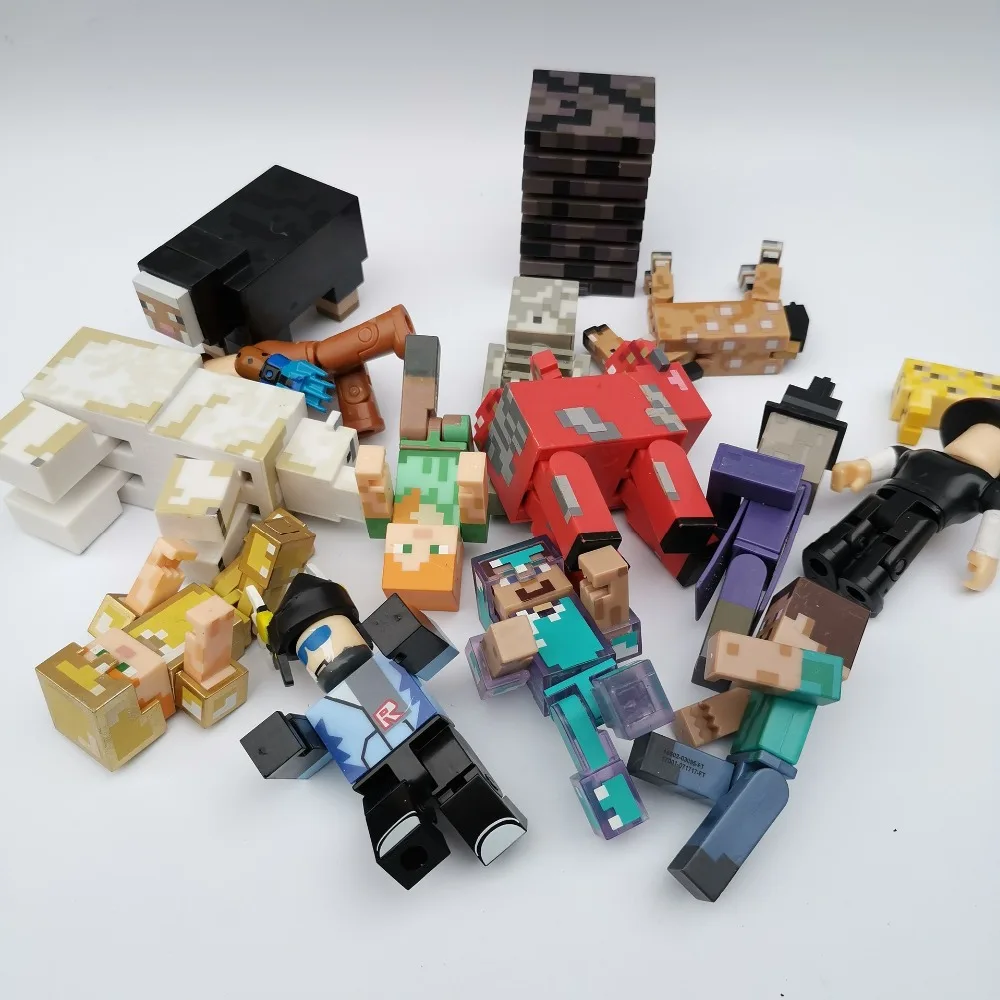 5 шт./лот фигурки Горячие компьютерные игры Мультяшные блоки diy игрушки куклы на