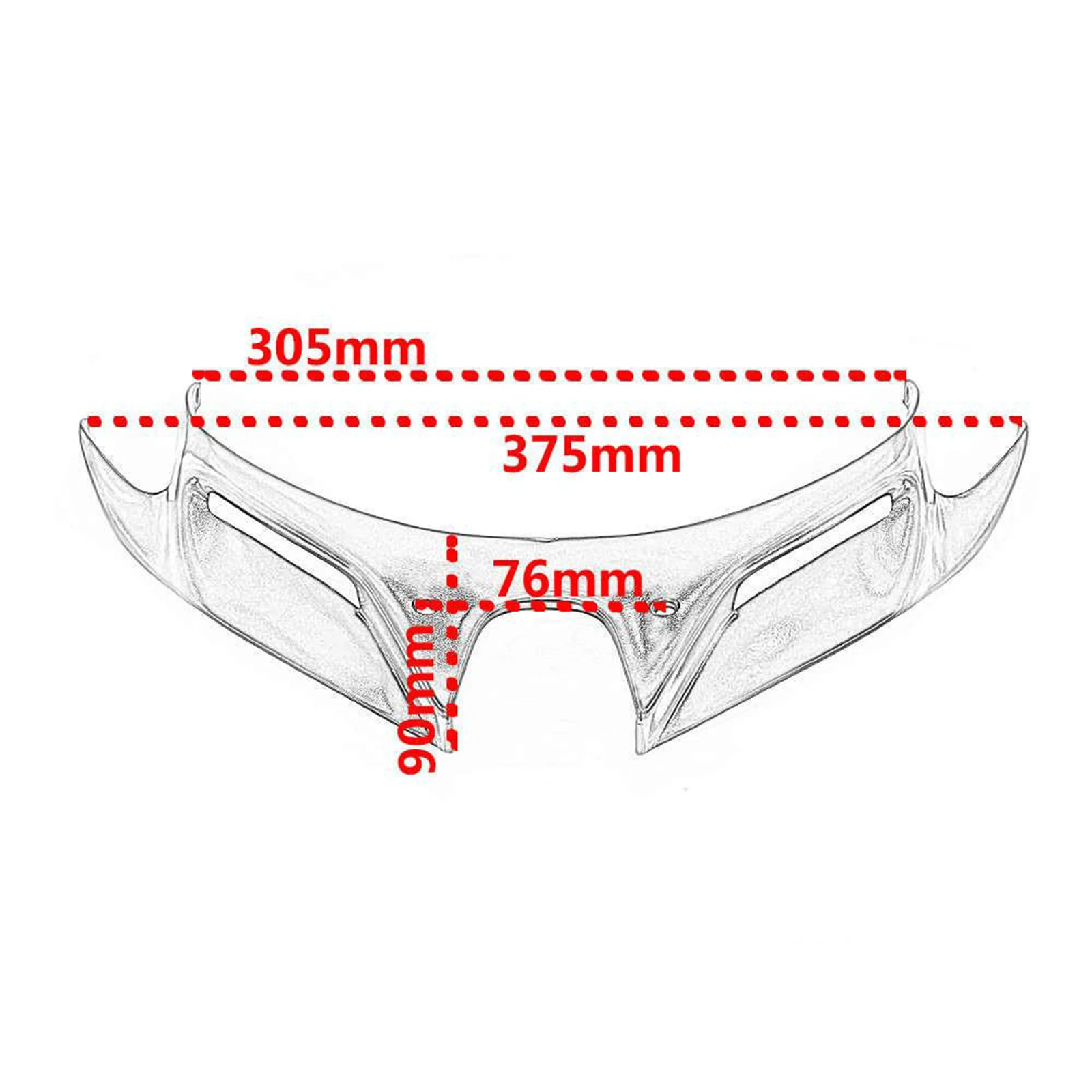 Передняя аэродинамическая крышка крыла мотоцикла для Kawasaki Ninja 250 400 2018 2019 2020