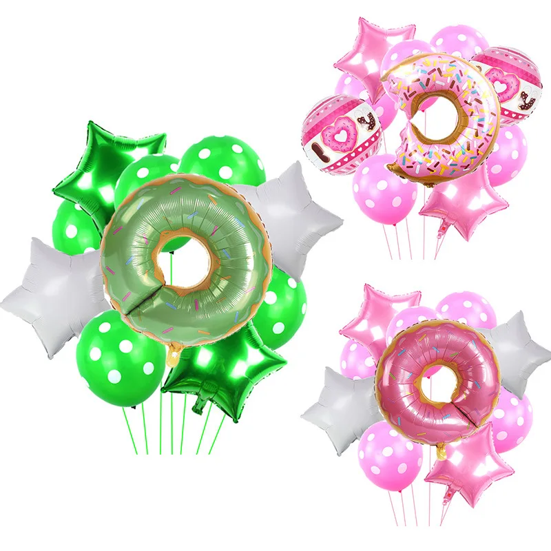 

Party balloon cartoon donut balloon set donut food festival birthday party decoration balloon set wholesale