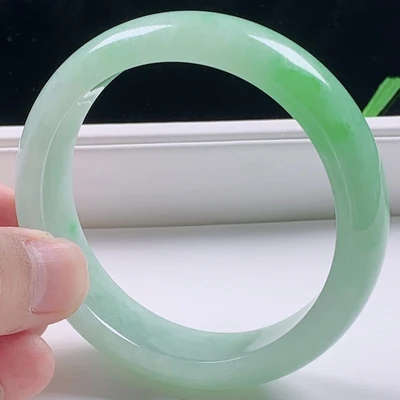 

Zheru Jewelry Natural Burmese Jade 54-64mm Bracelet Elegant Princess Jewelry Best Gift for Mother and Girlfriend