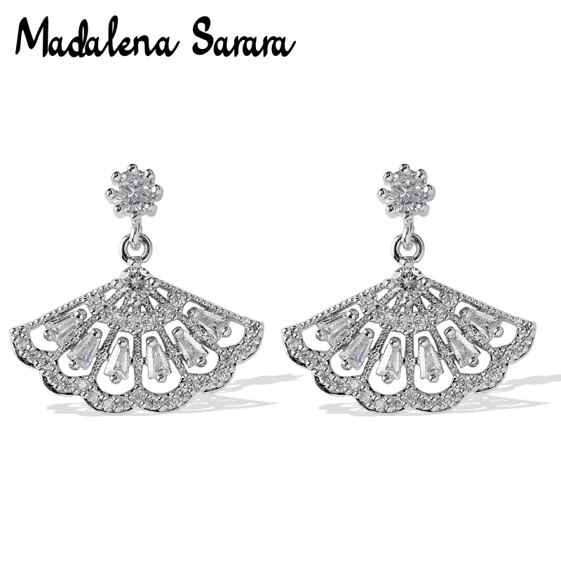 MADALENA SARARA AAA кубический цирконий 925 Стерлинговое Серебро серьги в Корейском стиле