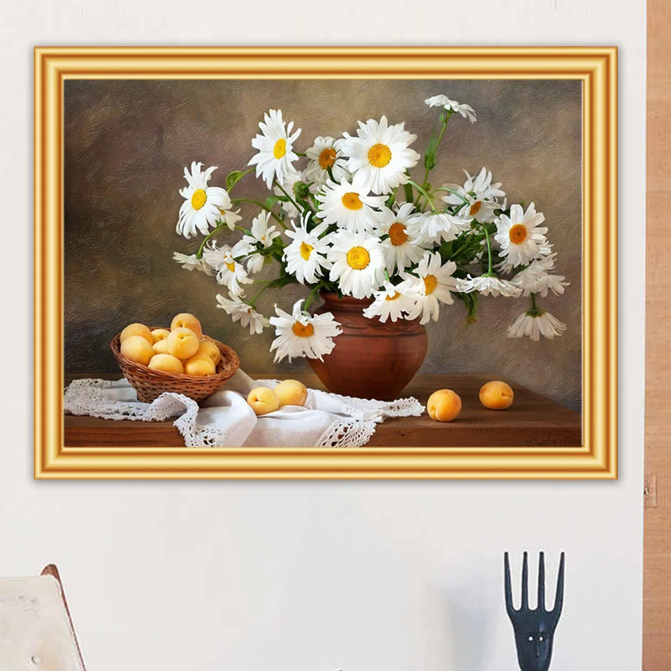 Новое поступление 5D алмазная живопись сделай сам маргаритки цветы наборы для