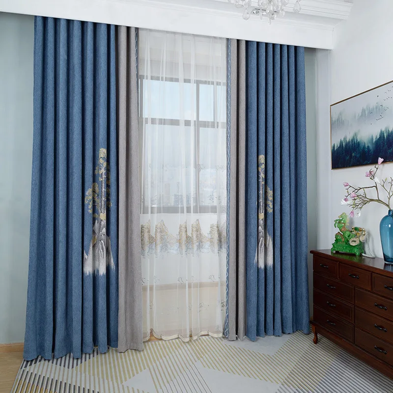 

Modern Sunil Tihua Shade Curtains for Living Dining Room Bedroom.