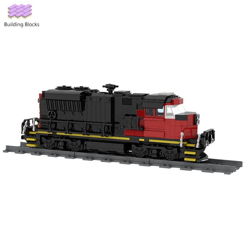 Конструктор грузовой поезд SD70M-2 железная MOC-47989 модель конструктор игрушки для