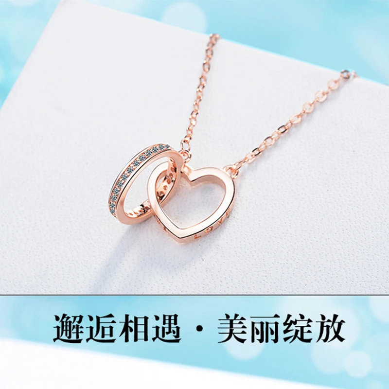 Женское колье с подвеской в виде сердца серебристого цвета|Ожерелья подвеской| |