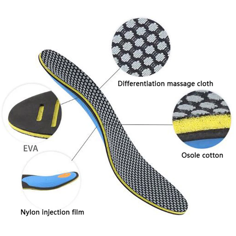 

1 Pair Orthopedic Shoes Sole Insoles Flat Feet Arch Support Unisex EVA Orthotic Arch Support Sport Shoe Pad Insert Cushion