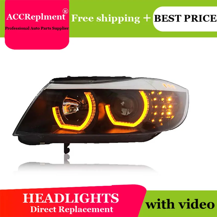 

Car Styling for BMW 3 Series E90 LED Headlights 2005-2011 LED Lens Double Beam H7 HID Xenon bi xenon lens