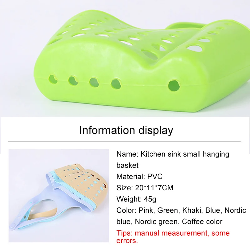 Корзина для хранения из ПВХ Регулируемая Snap On Кухонная Раковина Подвесная