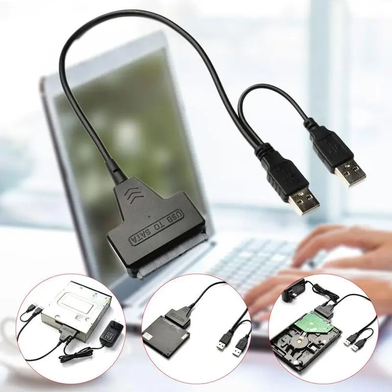 Универсальный SATA к USB 2 0 кабель-адаптер для ноутбука внешний жесткий диск легкий