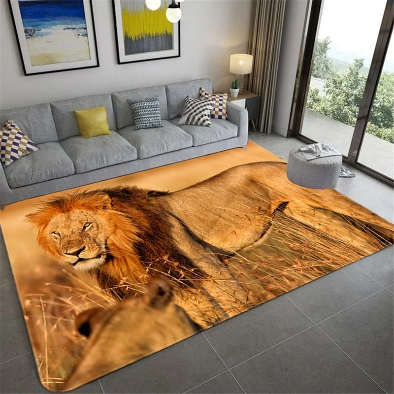 

Modern Lion Animal 3D Living Room Carpet Bathroom Non-slip Carpet Kitchen Floor Mat Entrance Door Mat Carpet In The Bedroom Rugs