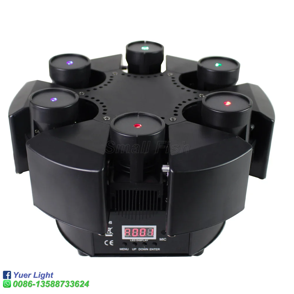 Новинка 2020 умсветильник лазерный проектор с 6 вращающимися головками RGB